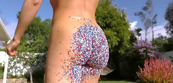  Nicole Aniston shows off her amazing mature milf body before she gets her moisty ass covered with sweet sprinkles!